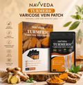 Navveda Turmeric Varicose Vein Patches | Natural Herbal Therapy for Swelling, Fatigue & Vein Health