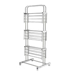 3 Layer Foldable Stainless Steel Cloth Drying Stand with Wheels