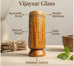 Navveda Ayurvedic Vijaysar Wooden Glass 🌿 – Natural Sugar Balance Tumbler 🩺✨