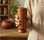 Navveda Ayurvedic Vijaysar Wooden Glass 🌿 – Natural Sugar Balance Tumbler 🩺✨