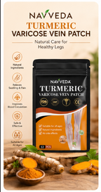 Navveda Turmeric Varicose Vein Patches | Natural Herbal Therapy for Swelling, Fatigue & Vein Health